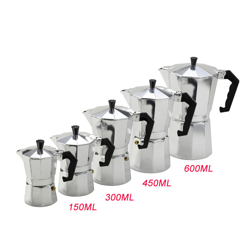Kahvinkeitin alumiini mokka espresso perkolaattori kahvinkeitin mokakannu 3 kuppi /6 kuppi /9 kuppi /12 kuppi liesi kahvinkeitin