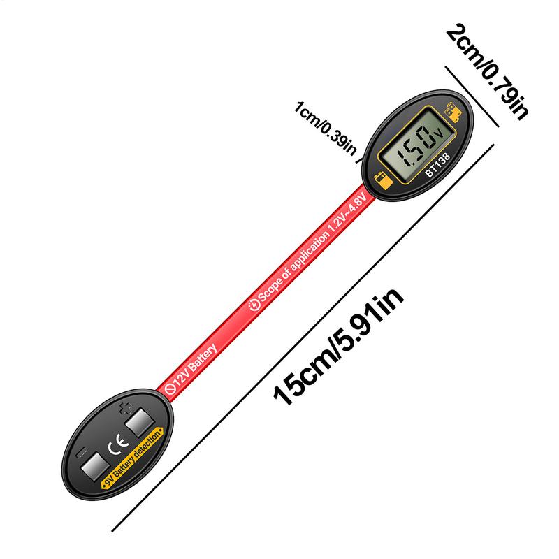 Battery Load Tester Magnetic Battery Meter Analyzer Monitor Portable Household Monitor Meter For AA C D 9V Batteries Voltage And