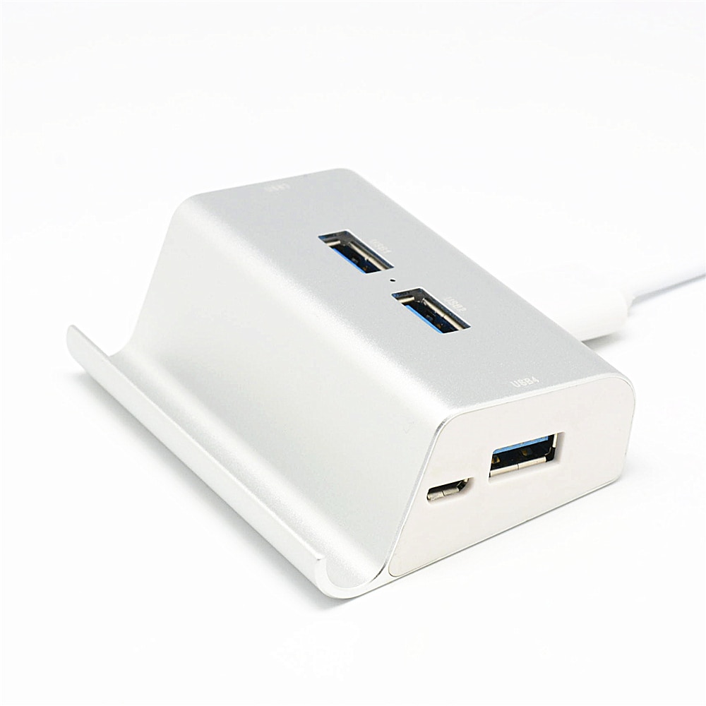 3 in usb type-c micro usb otg 4- poorts hogesnelheidshub met telefoonstandaard voor tablet, laptop 1 pc