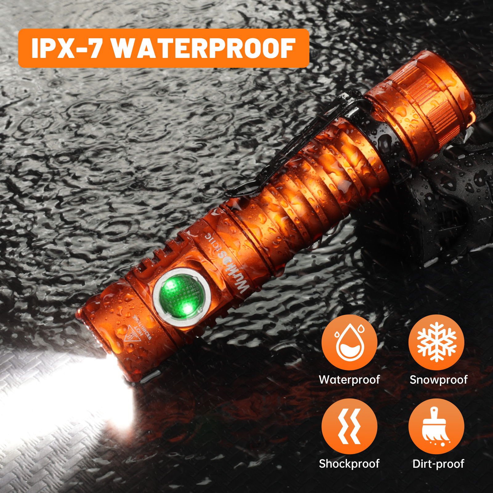 Wurkkos FC11C Nichia 519A circuito Buck senderismo 18650 linterna salida máxima 1200 LM USB C recargable EDC antorcha del Día del Padre