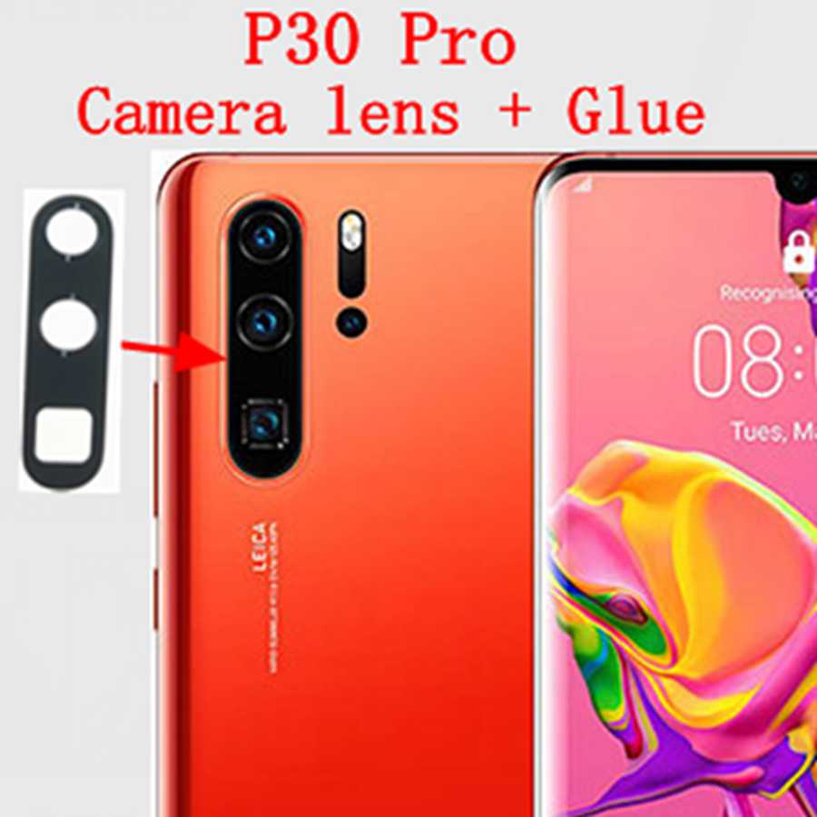 Alkuperäinen takakameran linssin lasin vaihto huawei  p30 p30 pro  p30 lite  p20 pro  p20 lite -laitteelle tarralla