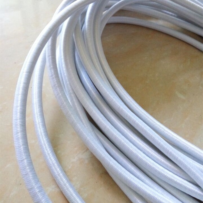 5 meter * Sterke Elastische Bungee Touw Shock Cord Stretch String Voor Reparatie, buiten Wit en Zwart 5mm Elastische SJD02