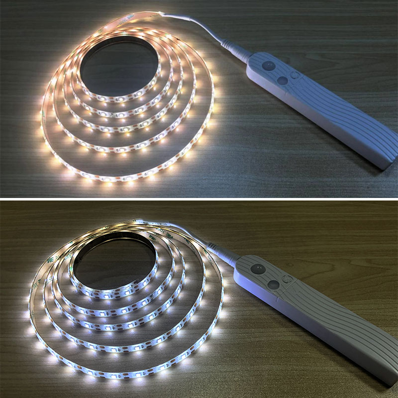 3M 2M 1M LED Clever Treppen Licht Unter Bett Licht PIR Sensor Detektor Kontrolle Intelligente Zauberstab Lampe schrank Schrank Küche Licht