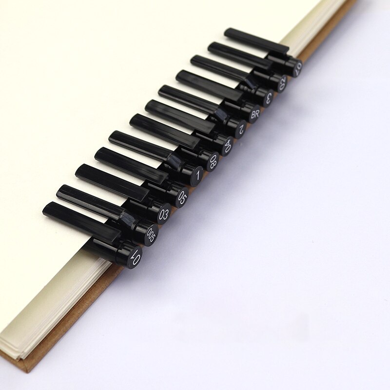 Guangna Tekening &amp; Micron Grafische Naald Pen Set Haak Lijn Schets Manga Archival Handtekening Pen Kunst Levert Briefpapier