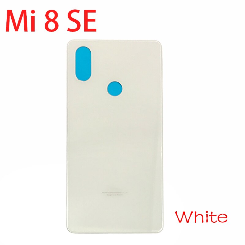Wymiana szkła bateria tylna pokrywa obudowa tylna szklana obudowa z klejem do Xiaomi Mi8 Mi9 Lite Mi 10 5G / 8Se 8 se 9T: Mi8 Se White