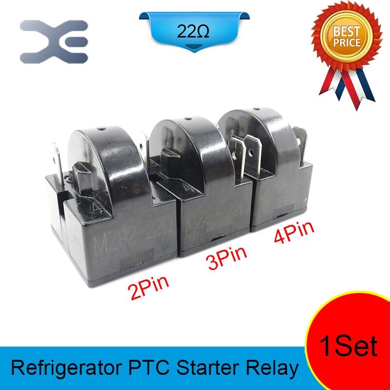 9 Uds repuestos de nevera piezas de arranque 2 3 4PIN 12 15 22OHM motor de arranque PTC de accesorios refrigerador de refrigerador