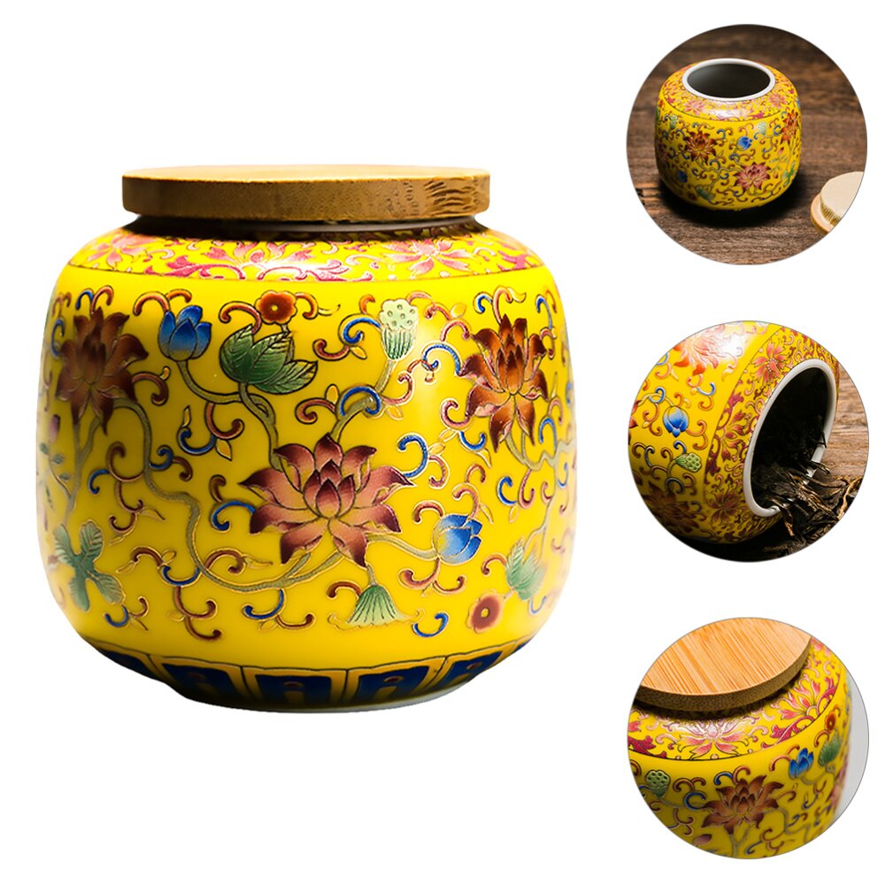 230ML Ceramic Tea Canister Sealing Tea Pot Storage Tank Tea Storage Pot
