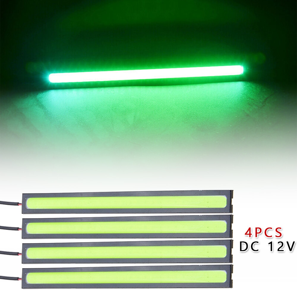 1X 12V Waterproof Green LED DRL Strip Light Bar – Super Bright For Car, Caravan, Boat & Camping