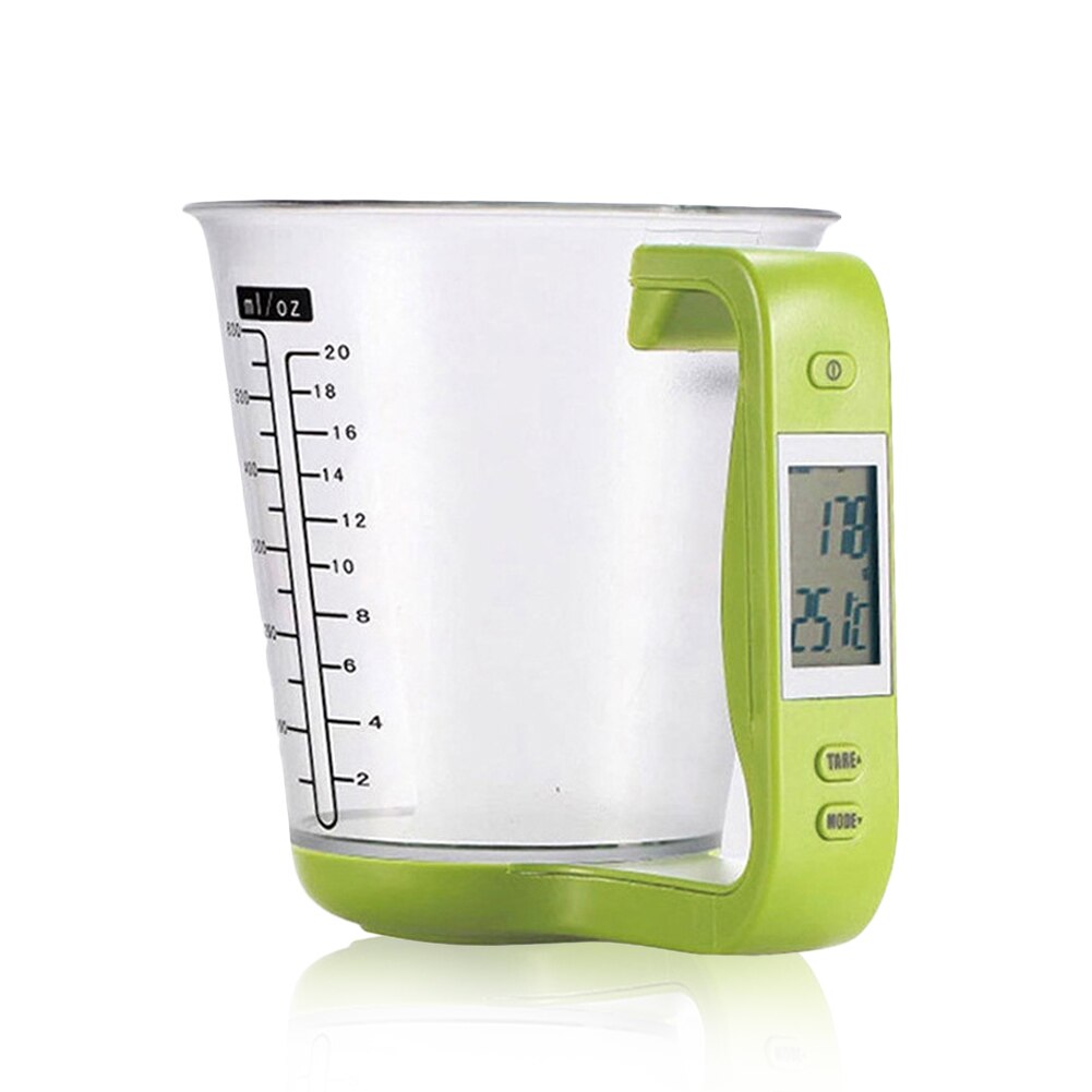 Digital Measuring Cup Electronic Measuring Cup Scale with LCD Display for Milk Water Liquid Food Vegetable Fast Shippin: Green