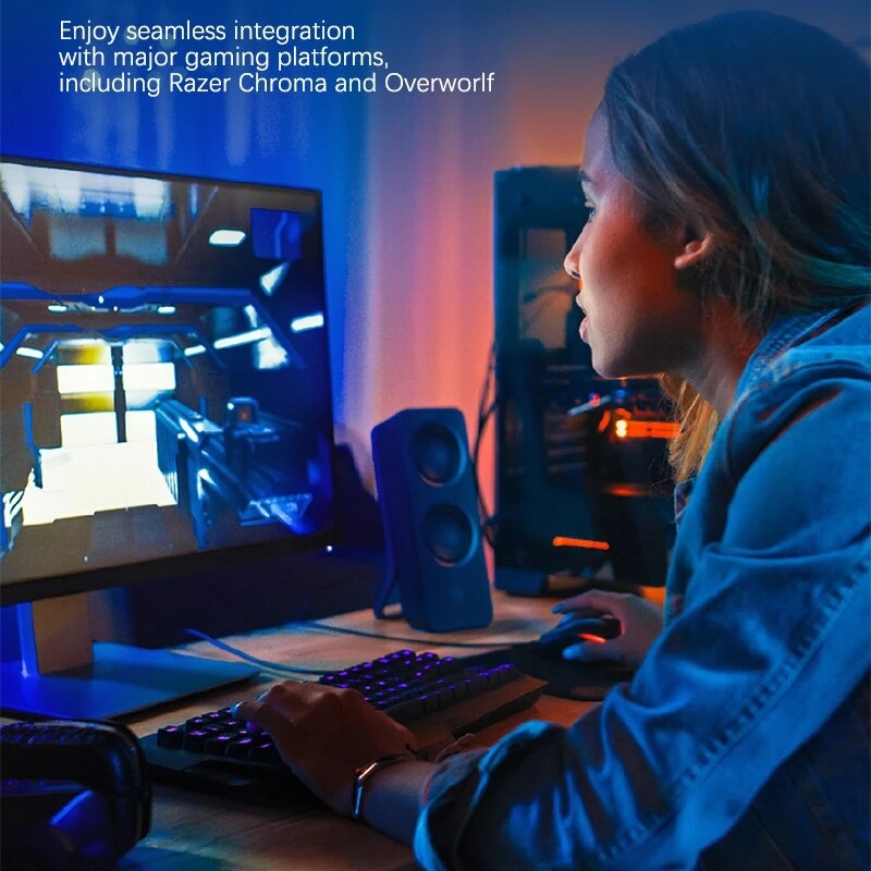 Yeelight yldp 004- a  gu10 farverig smart led pære  w1 spil musik sync app stemmestyring arbejde yeelight app google assistent alexa