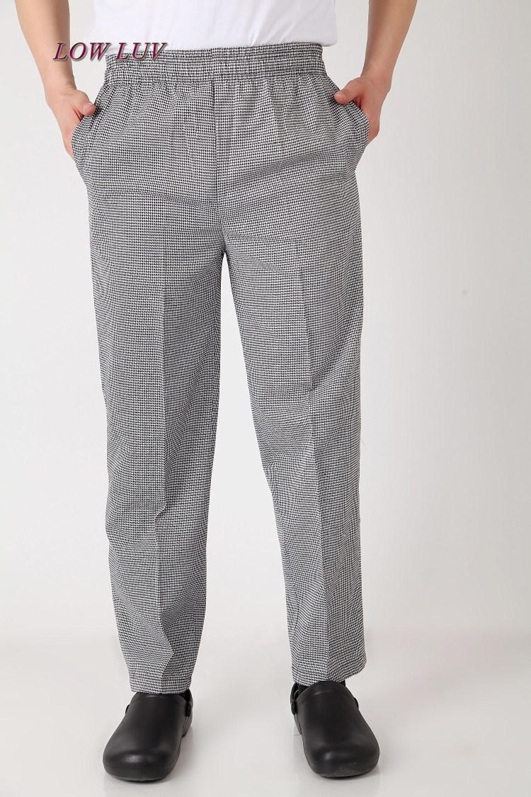 chef service chef uniforms chef executive chef pants black stripes elastic restaurant uniforms
