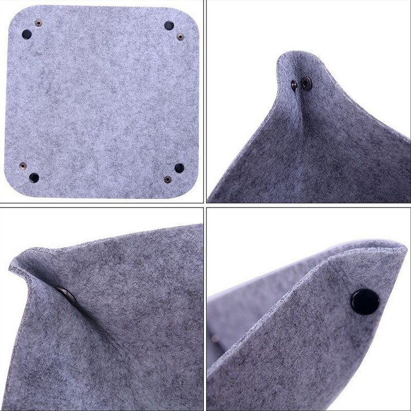 Fabric Felt Desktop Storage Box Home Living Supplies Storage Box Non-Woven Debris Storage Tray Foldable
