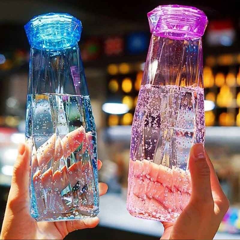 600ml Große Kapazität Glas Wasser Flasche Bunte Sommer Trinken Flasche Schule Ich bin Freien freundlicher Protable Flasche