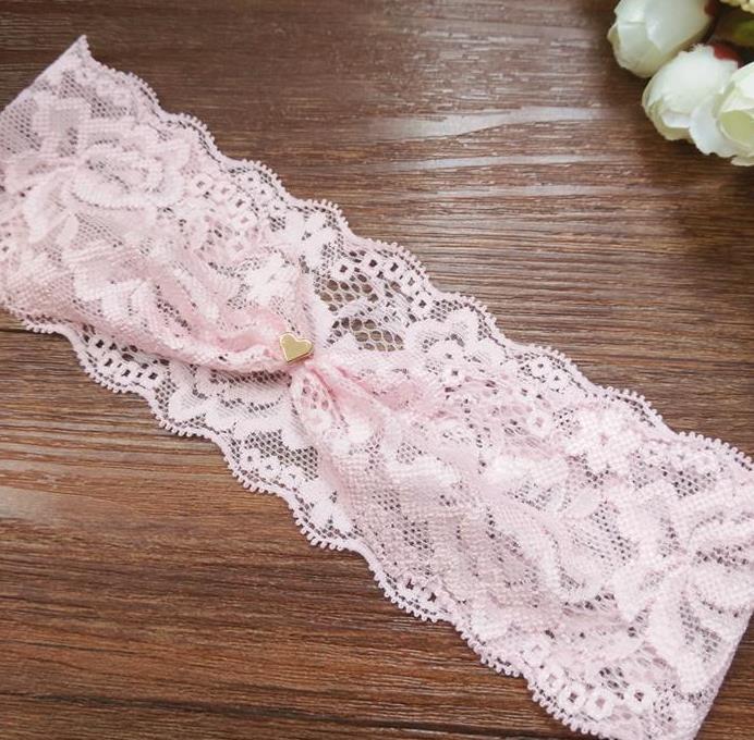 1pcs Wedding Vintage Navy lace garter gold tiny heart charm garter lace bridal lace keepsake garter toss garter