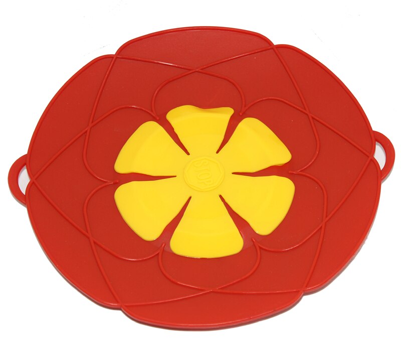 26CM Silikon Anti Überlauf Abdeckung Topf Deckel Hohe Temperatur Küche Spielereien Für Kochen Topf Abdeckung verschütten nachweisen Zubehör Werkzeuge: rot