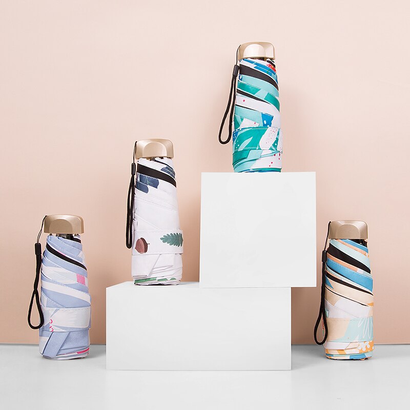 pocket umbrella super small Sun umbrella Rainproof UV protection Pretty Young girl trend umbrella