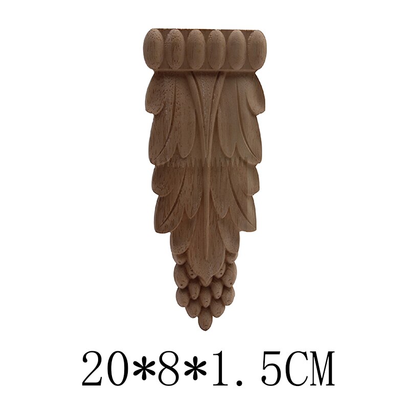 Houtsnijwerk Stigma Hout Ambachtelijke Decal Onlay Retro Natuurlijke Lange Bloem Houten Meubels Decoratie Accessoires Kast Hoek: D27-4