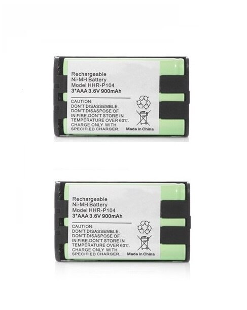 3.6V 900mah Home Phone Battery For Panasonic HHR-P104 HHR-P104A/1B HHRP104 Type 29 3*AAA NiMH 3.6V Rechargeable Battery: Black
