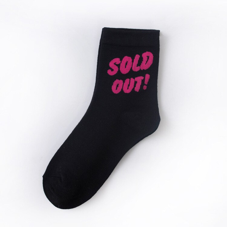 Kvinder sjove halajuku humoristiske ord trykt sokker hæle sokken hip hop street skateboard basket ball sokker unisex crew: 8