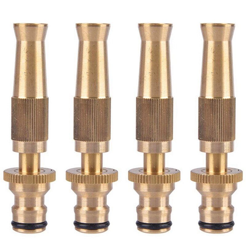 4 Stuk Sproeikop Messing Verstelbare &amp; 4 Set Tuinslang Quick Connectors Messing 3/4 Inch Ght Draad Easy Connect cnim