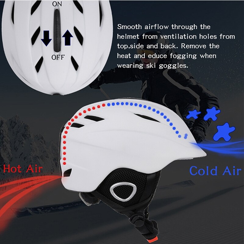 Volwassen Kinderen Winter Ski Helm Integraal-Gegoten Skiën Sneeuw Sneeuwscooter Helm Schaatsen Snowboard Helmen Voor Jongens En Meisjes