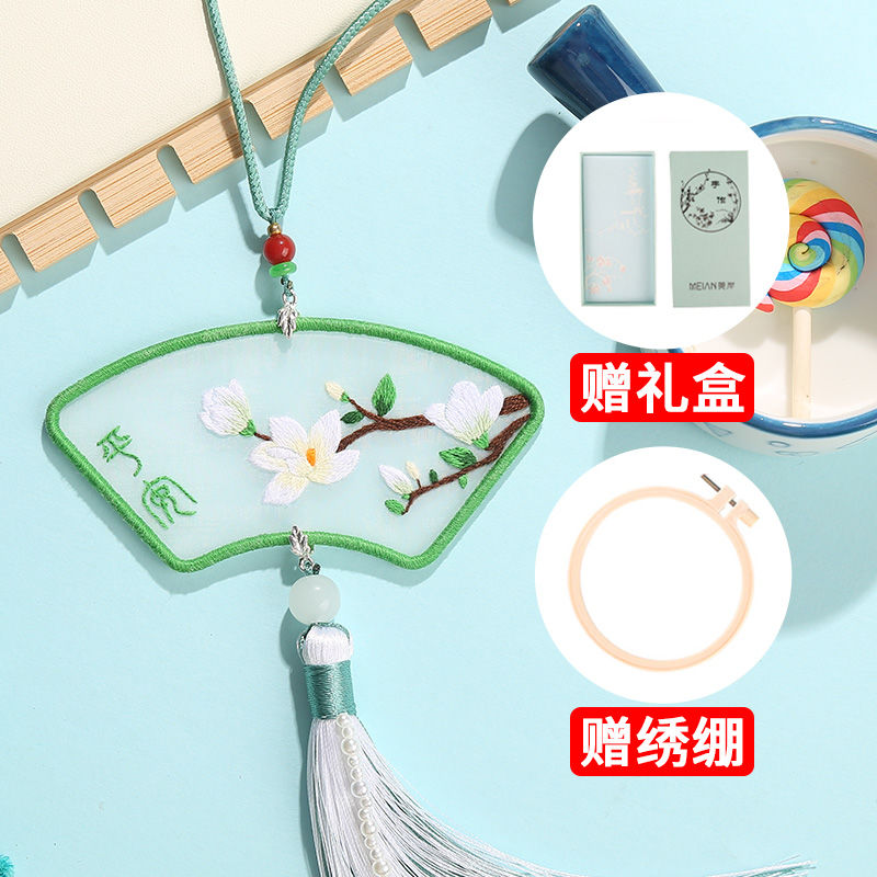 Ricamo fai da te nappa coppia materiale fatto a mano borsa punto croce Omamori ping un Fu gioielli in maglia ciondolo regalo: trasparente
