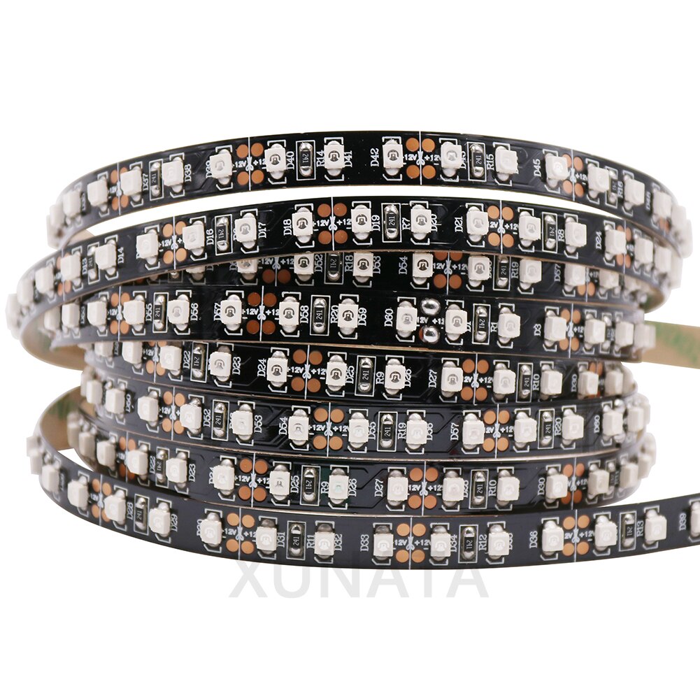 DC12V 5050 3528 SMD Led Licht Oranje 60 Leds/m 120 Leds/m IP21 IP65 Led Strip 5 m/partij Wit/Zwart PCB