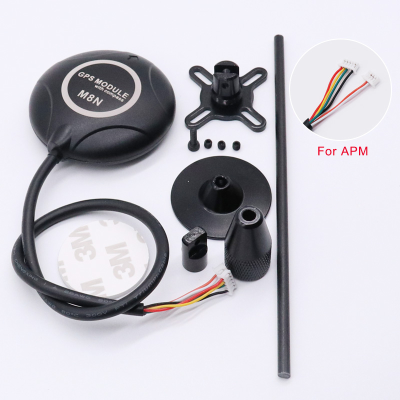M8n x 8n gps-modul för apm 2.8 för pixhawk 2.4.8 pix  px4 inbyggd kompass/gps metallstativhållare rc-tillbehör: Röd