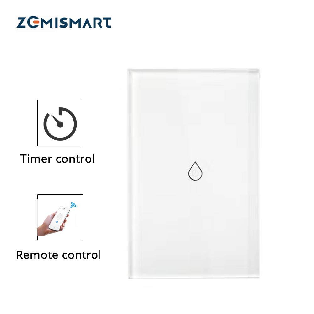 Zemismart 16a smart wifi varmtvannsbereder bryter kjele bryter oss eu berøringspanel timer utendørs app kontroll alexa google home