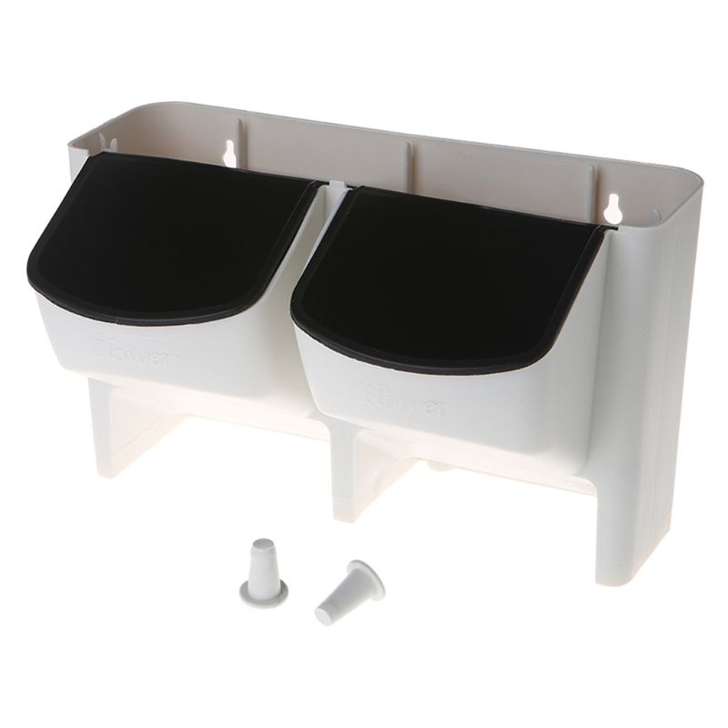 Self Watering Flower Pot 2 Pocket Stackable Vertical Wall Hanging Garden Planter