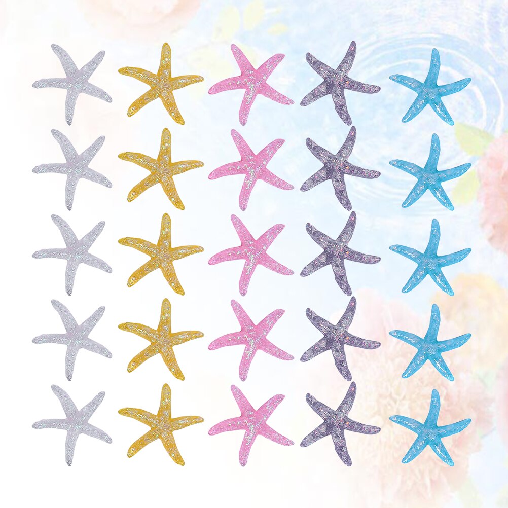 25pcs Star Ocean Beach Decoration DIY Star Crafts Perfect for Wedding Decor Beach Theme Party Home Decorations (Mixed Style)