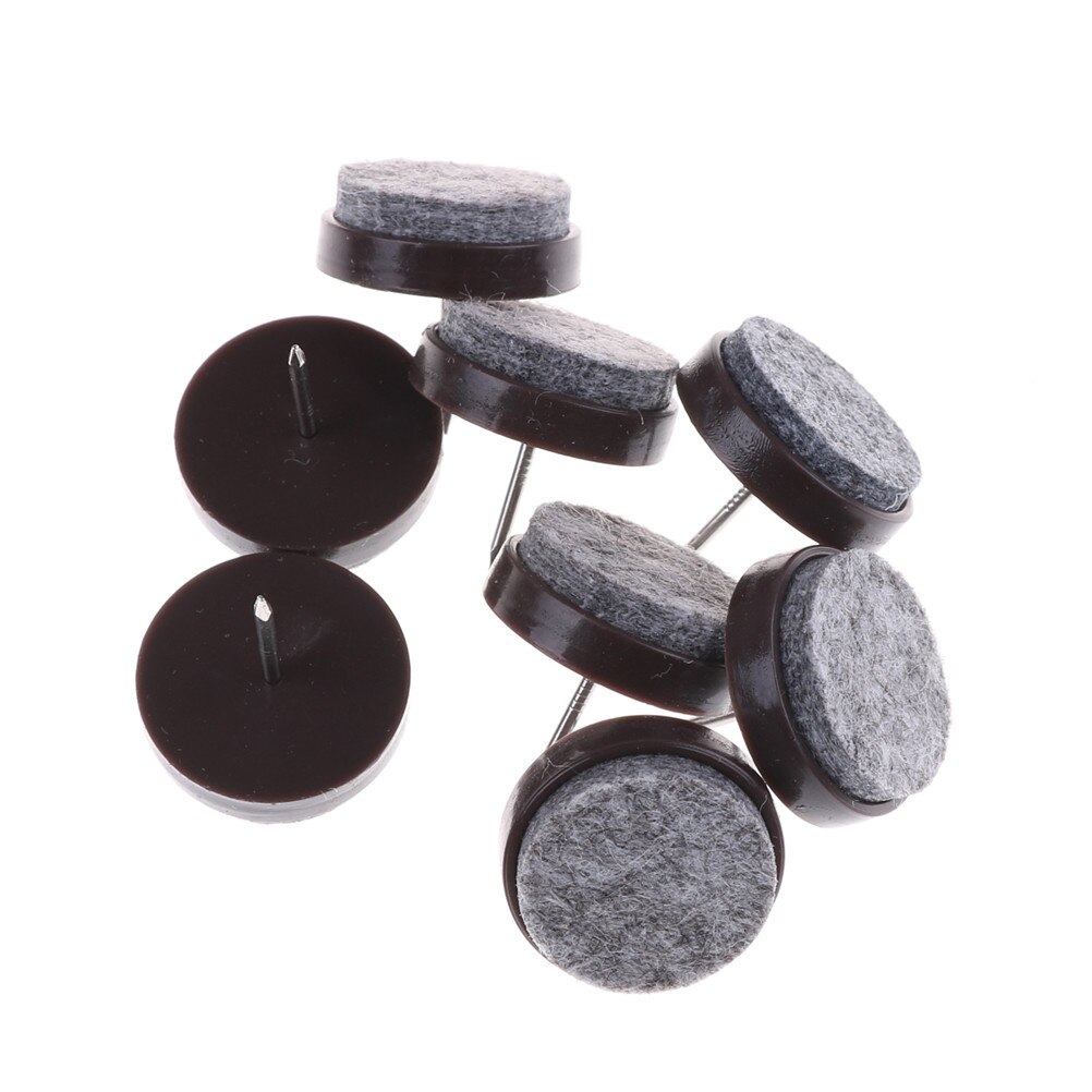 Patas deslizantes para mesa y silla, almohadilla de fieltro, Protector de uñas para suelo, 24mm, 8 Uds.