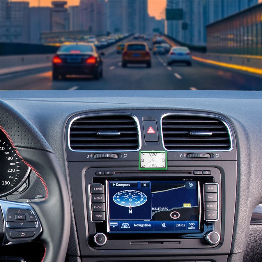 Auto Quartz Horloge Auto Interieur Stick-On Klok Hoogwaardige Auto Voertuig Dashboard Tijd Display Klok In Auto Accessoires