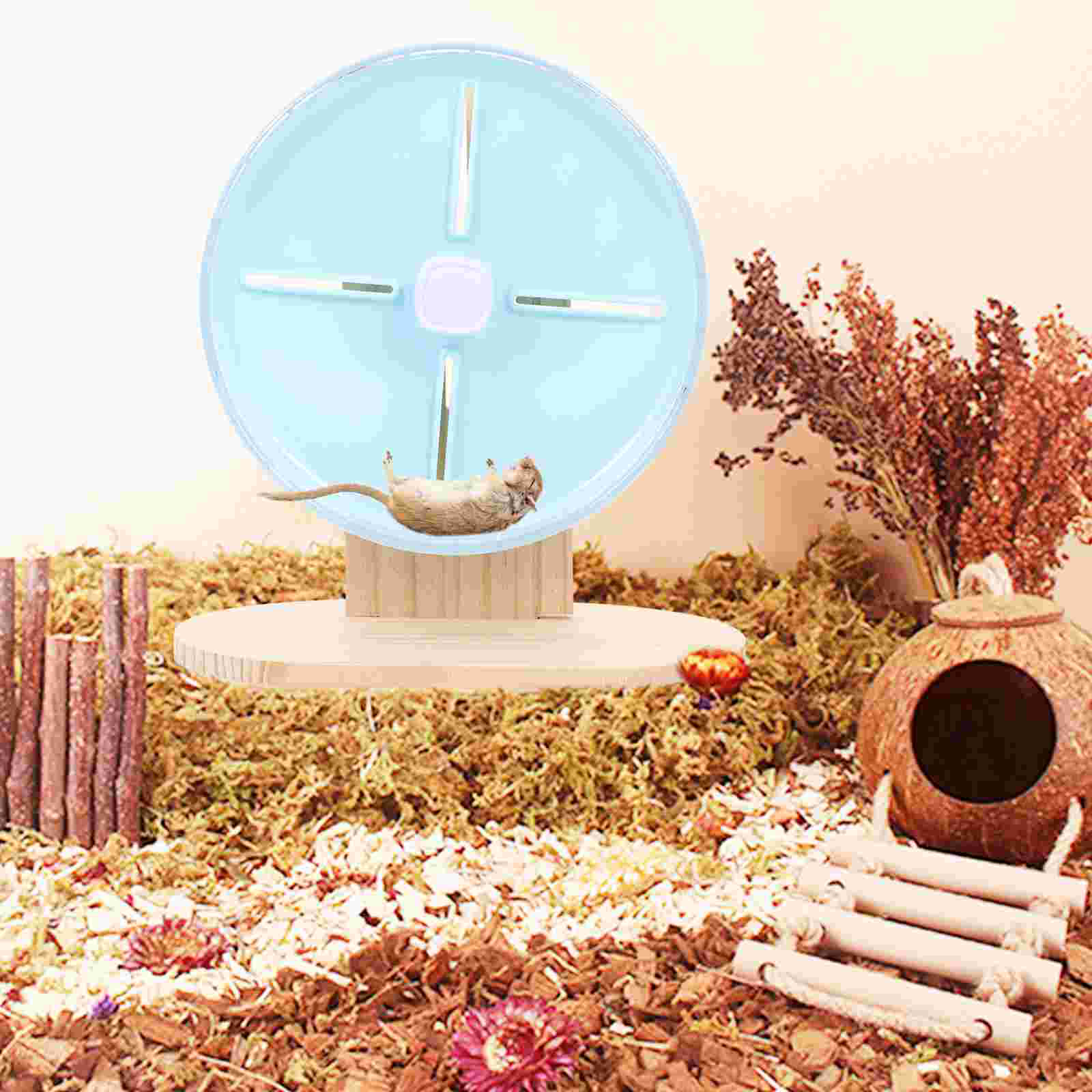 1 Set Stille Hamster Wiel Chinchilla Kooi Wiel Plastic Rat Wiel Hamster Accessoire