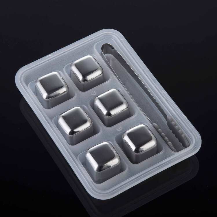 304 Stainless Steel Ice Cubes Metal Quick-frozen Tartar Ice Granulator Wine Beer Cooler Chiller Whiskey Stones，keep Cold Longer