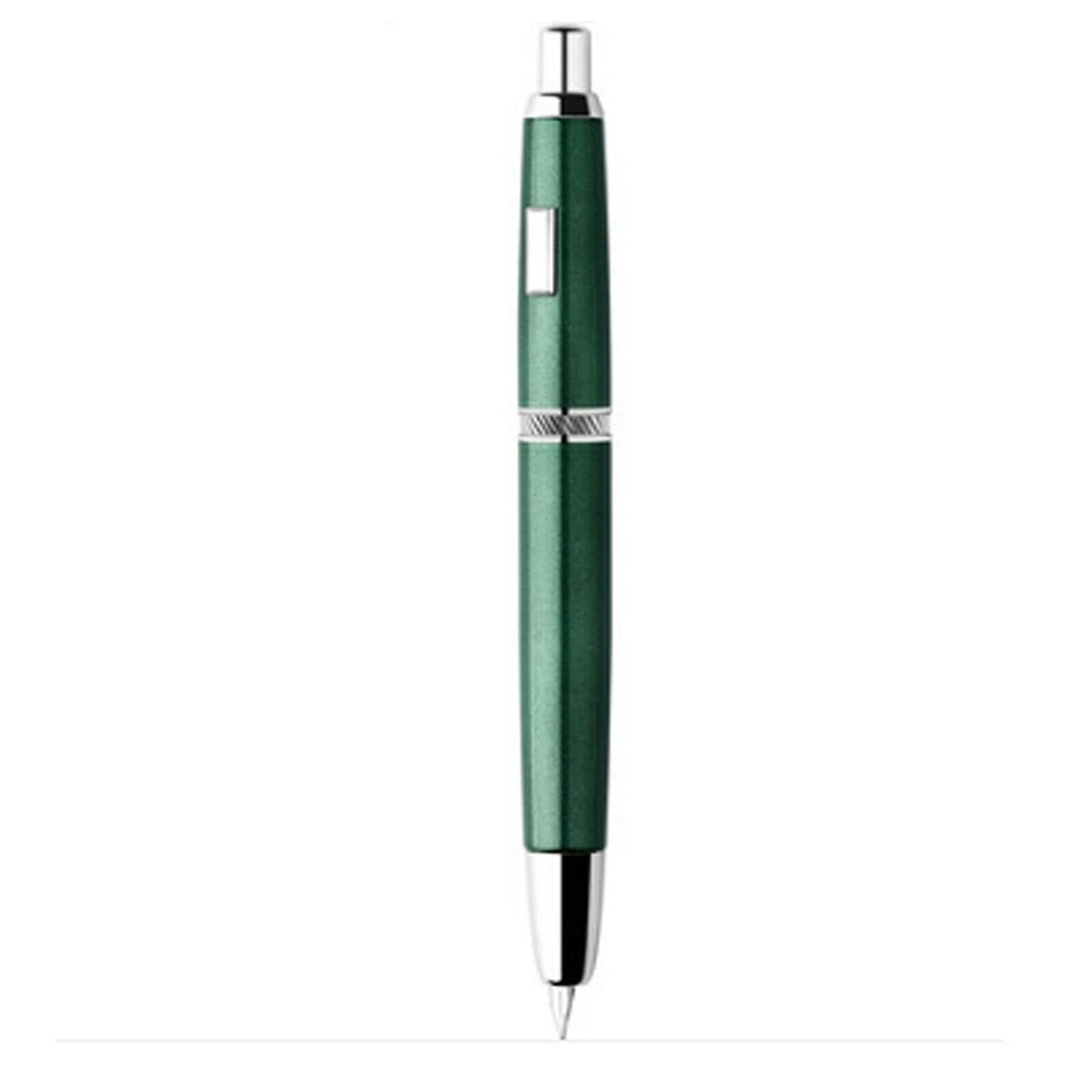 ¡En Stock! Mahanan-pluma estilográfica a presión A1, plumín extrafino retráctil de Metal de 0,4mm con Clip/sin Clip, pluma de tinta de para escribir: Green--No Clip