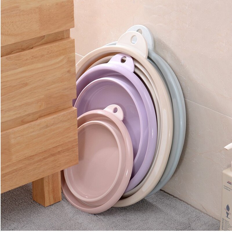 Portable Folding Wash Basin Household Outdoor Dual Purpose Hanging Holes Wash Face Fruits Vegetables Basin Plastic