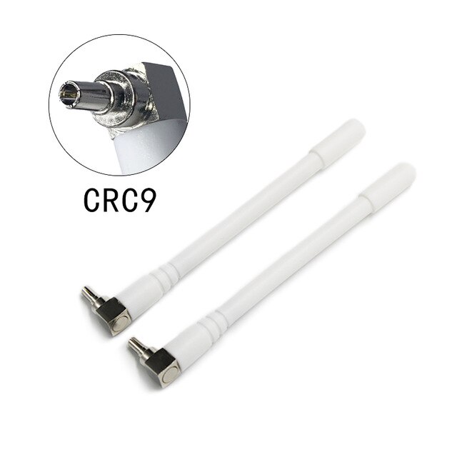 Antena Wifi 4G Antenne Lte Antenne 3G 9dBi TS9 Connector 2 Stuks Externe Antenas CRC9 Voor Huawei E5573 e8372 E3372 Modem Router: white CRC9 male