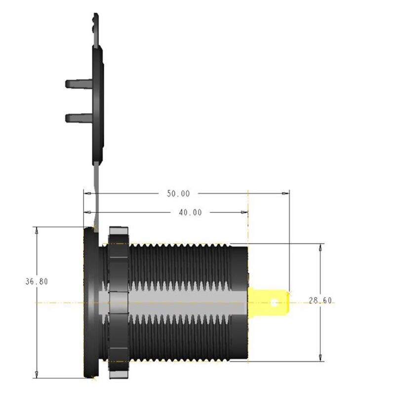 12V 24V Qc 3.0 Dual Usb Autolader Waterdichte 18W Usb Outlet Snelle Lading Met Led Voltmeter aan Uit Schakelaar Kabel