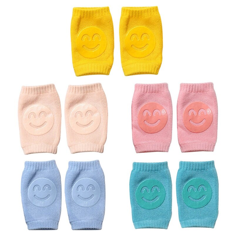 Niños antideslizantes que gatean codo infantes bebé accesorios sonrisa rodilleras Protector de seguridad rodillera calentador de piernas niñas niños