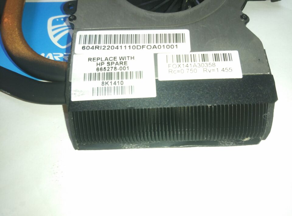 Original for HP DV6-6000 DV7-6000 DV6 DV7 COOLING HEATSINK with FAN 650797-001 665309-001 665278-001