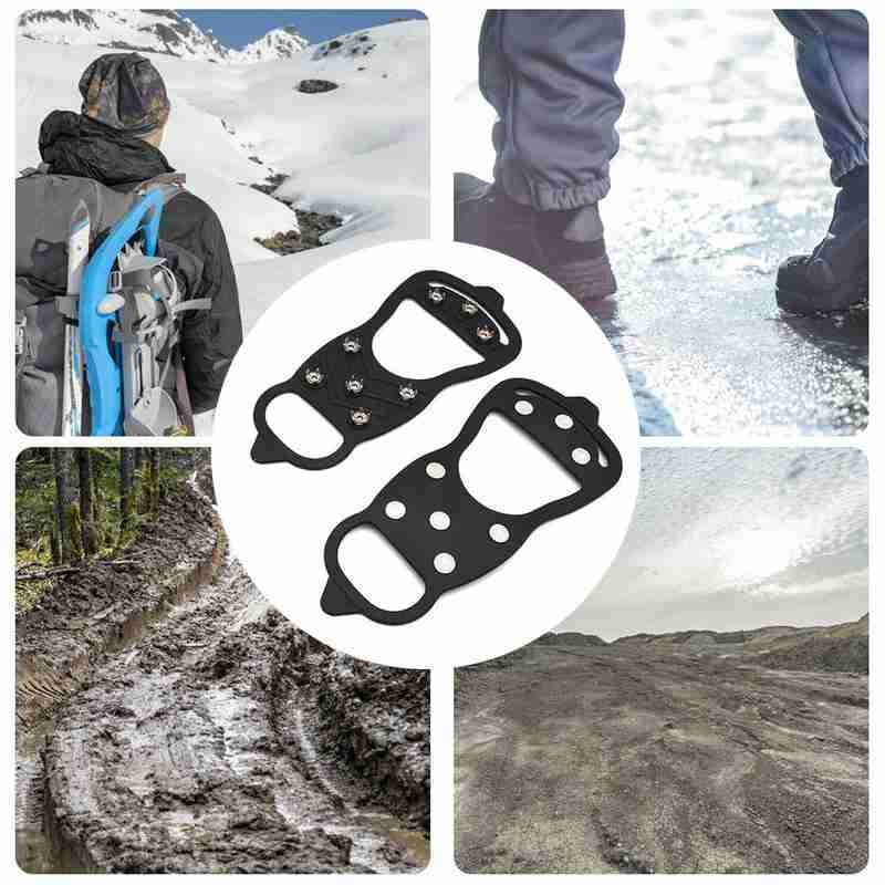 IJszolen Voor Laarzen - 7-Tand Antislip Crampons,Anti-Slip Schoenen IJszolen Voor Laarzen - 7-Tand Antislip Crampons,Anti-Slip Schoenen