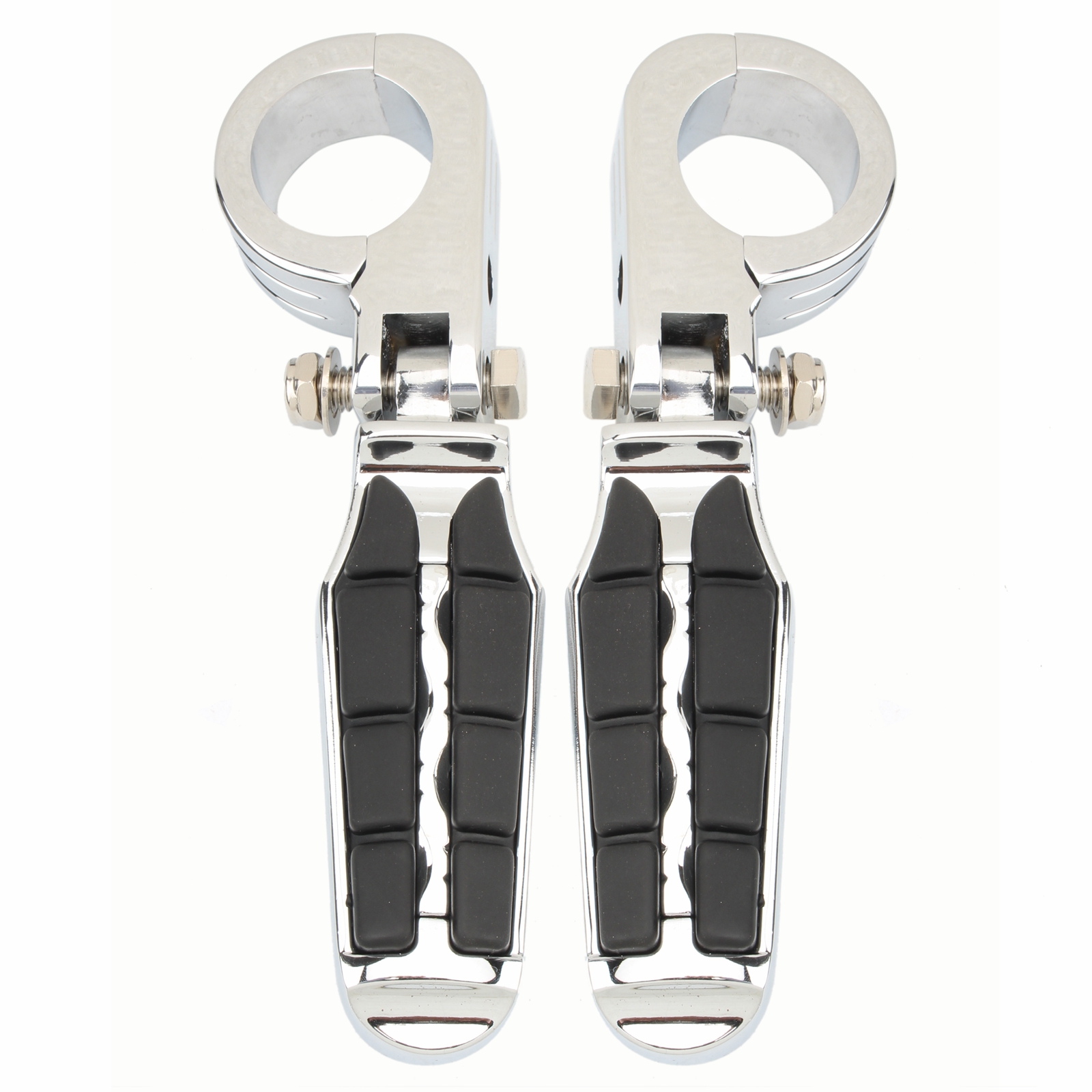 32MM Highway Foot Pegs Engine Guard Crash Bar w/Clamp Mount For Harley Honda Kawasaki Cafe Racer Touring Motorcycle Chrome: 32mm H