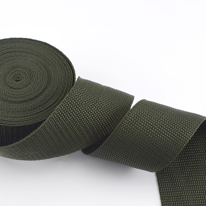 Meetee 5M 50Mm Polyester Nylon Pp Singels Lint Voor Strapping Gevlochten Tas Band Tape Kledingstuk Schoenen Singels Outdoor band RD206: ArmyGreen