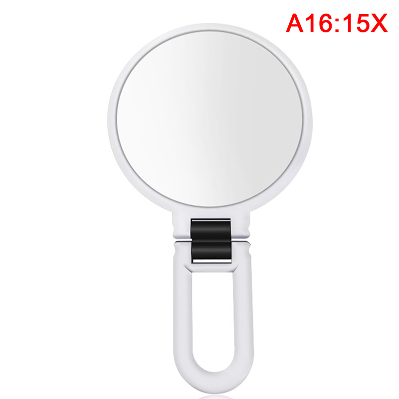 Espejo de doble cara para maquillaje, accesorios de cosmética para tocador, compacto, con aumento de 2/5/10/15X: 16
