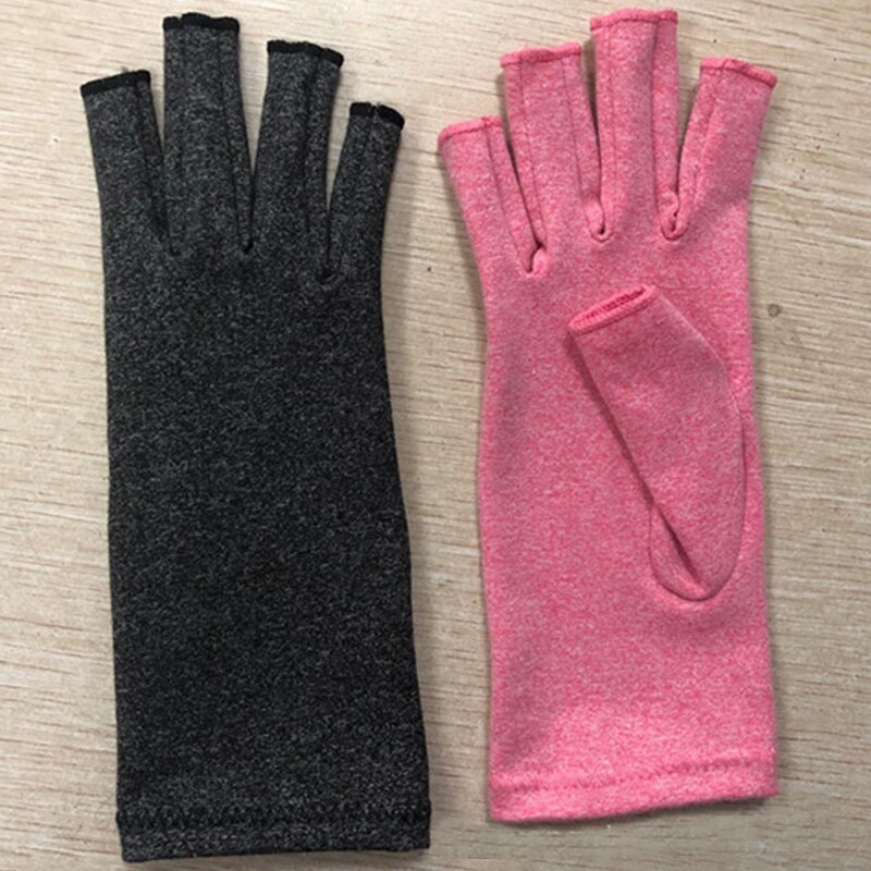 Cotton Half-Finger Gloves Pressure Gloves Flaxen Gray Gloves Cycling Sports Gloves Accessories for Fishing Men Women S-XL