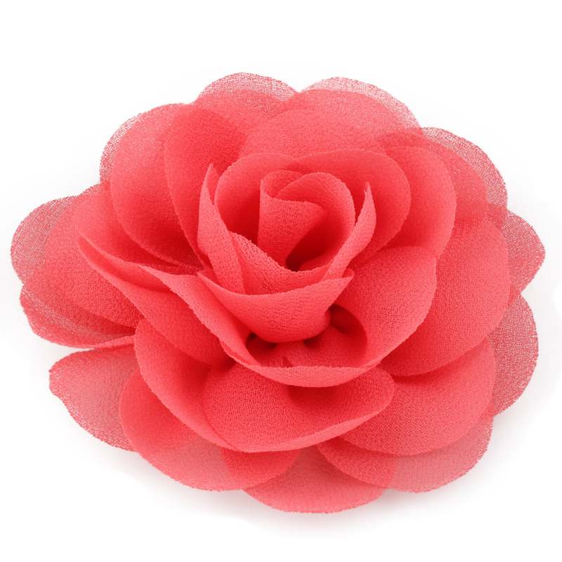 10 peças 20 cores 8.5cm 2024 flores de cabelo de tecido rosa enroladas para crianças meninas acessórios de cabelo pétalas de chiffon flor de papoula grampos de cabelo: XXS / ROXO