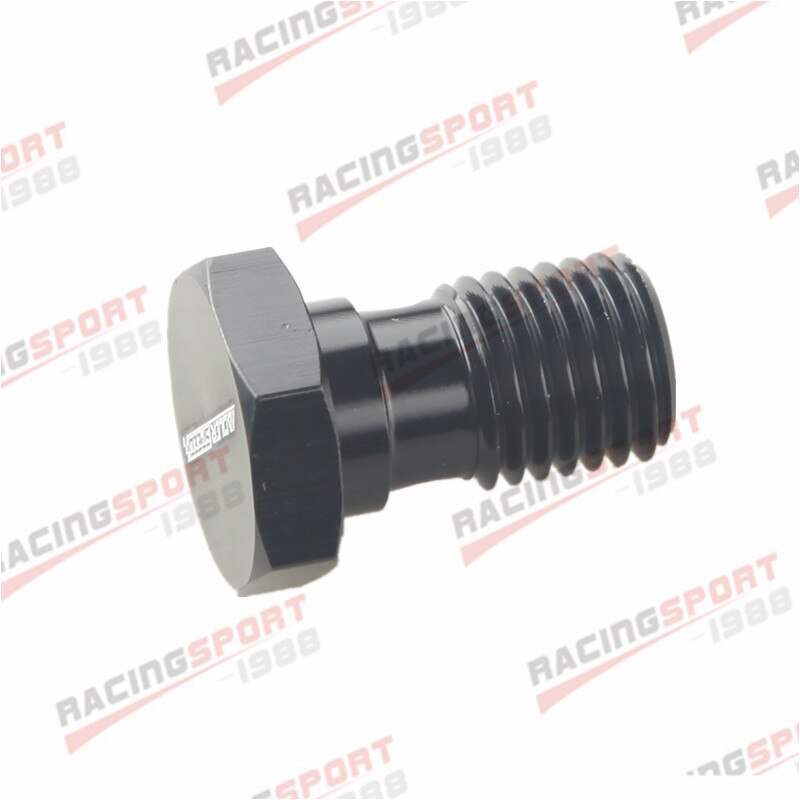M12 x 1.5 Aluminum Banjo Bolt Thread Metric Brake Adapter Black