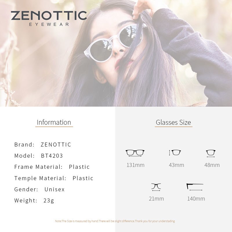 ZENOTTIC Polarized Sunglasses Men Women Vintage Small Round Frame Light Sun Glasses Polaroid Lens UV400 Sunglasses