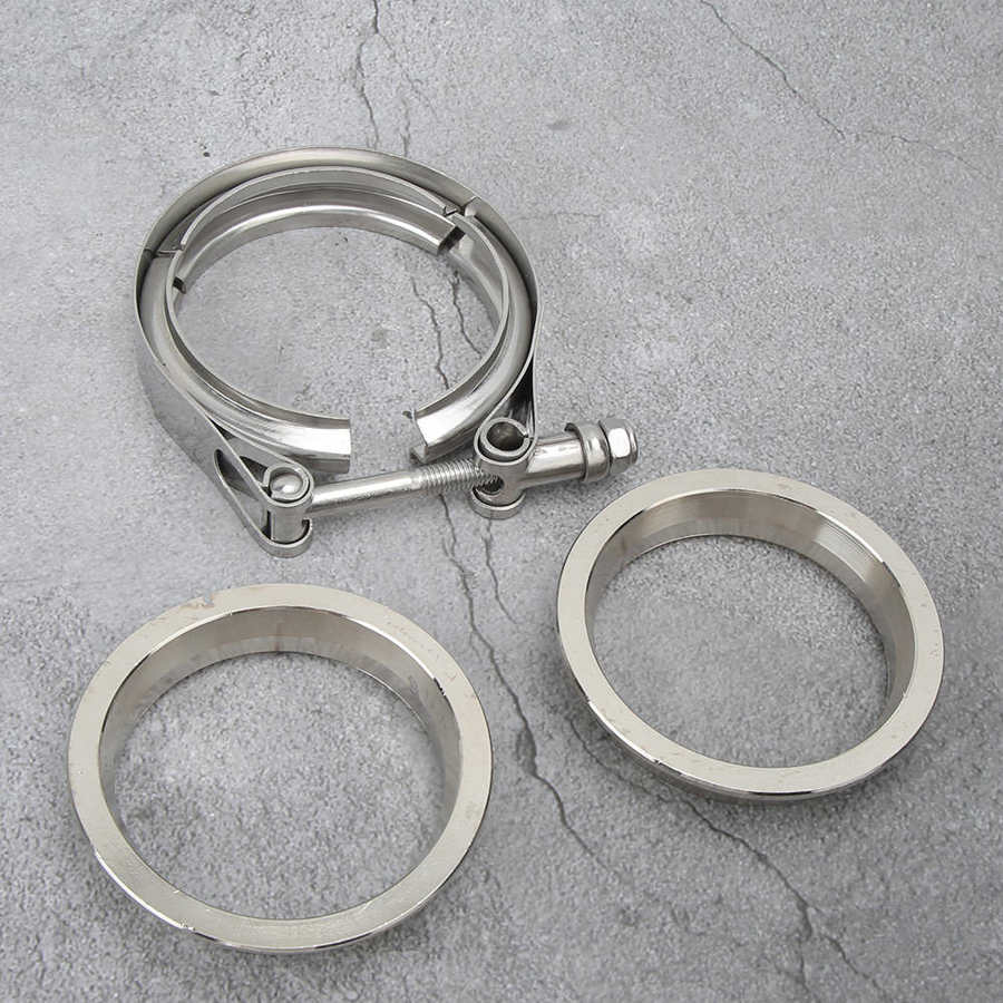 Kit de brides de tuyau d'échappement de voiture en acier inoxydable, 304 pièces, collier de serrage en v